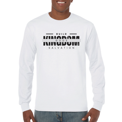 "Build God's Kingdom" Unisex Longsleeve Personal print T-shirt, Christian Tee, Religious Shirt, Faith Shirt, Inspirational Shirt, Church Shirt